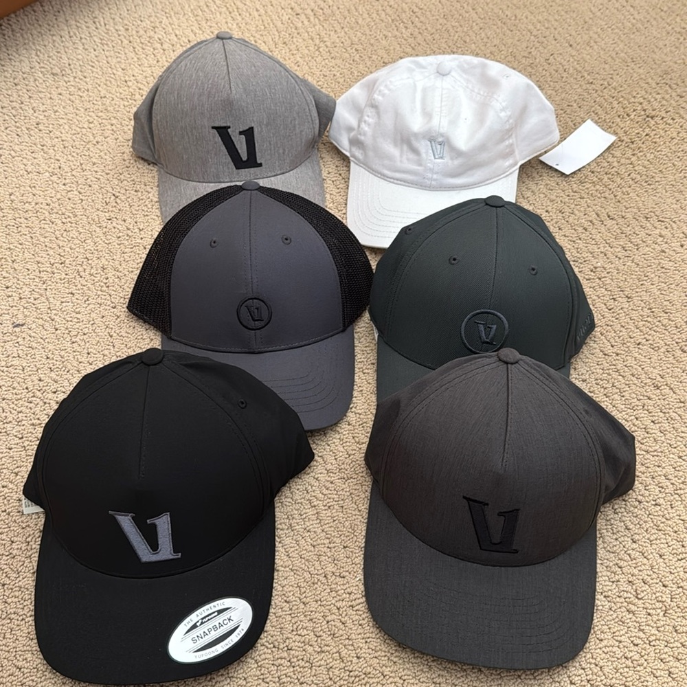 Vuori Hats lot of 6. SnapBack Trucker Unisex